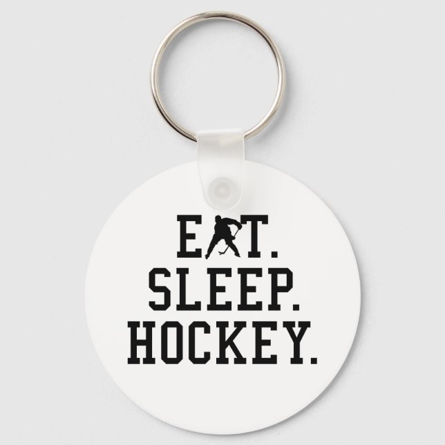 Eat Sleep Hockey - Hockey Lovers       Keychain (Front)