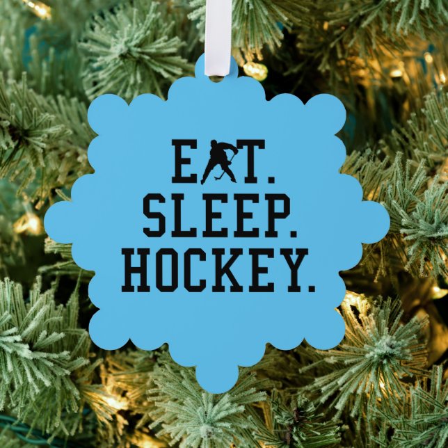 Eat Sleep Hockey - Hockey Lovers     Ornament Card (Insitu (Tree))