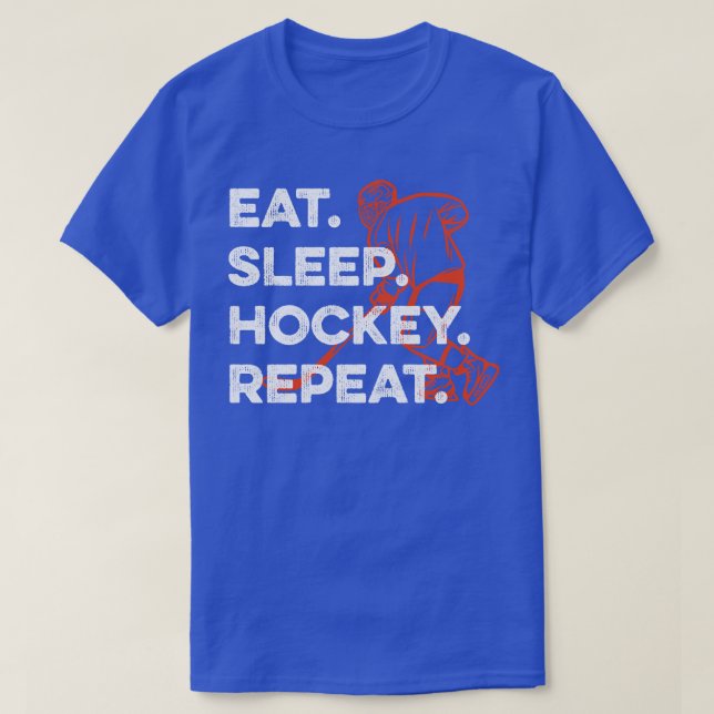 Eat Sleep Hockey Repeat 1 T-Shirt (Design Front)