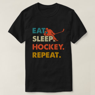Eat Sleep Hockey Repeat For Teen Adult Hockey T-Shirt
