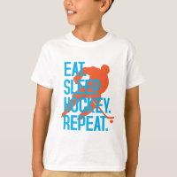 Eat Sleep Hockey Repeat Funny Sports Hockey Quote