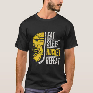 Eat Sleep Hockey Repeat Ice Hockey For Men T-Shirt