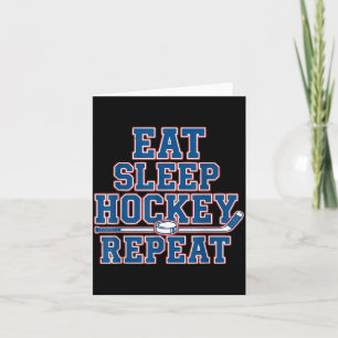 Eat Sleep Hockey Repeat Ice Hockey For Teens Kids Card