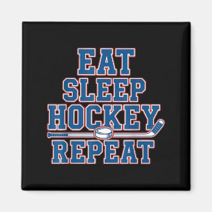 Eat Sleep Hockey Repeat Ice Hockey For Teens Kids Magnet