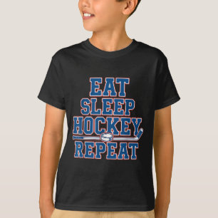 Eat Sleep Hockey Repeat Ice Hockey For Teens Kids  T-Shirt