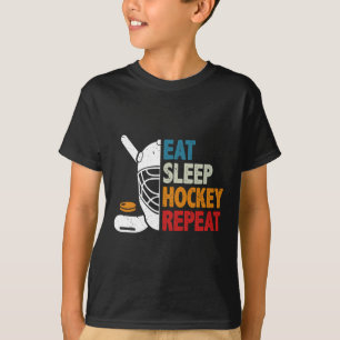 Eat Sleep Hockey Repeat Ice Hockey Lovers Kids You T-Shirt