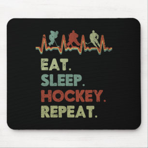 Eat Sleep Hockey Repeat Lifestyle Focus Mouse Pad