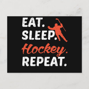 Eat Sleep Hockey Repeat Postcard