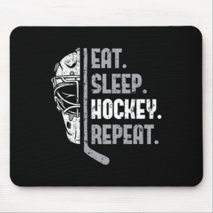 Eat Sleep Hockey Repeat Shirt Youth Teen Adult Ice Mouse Pad