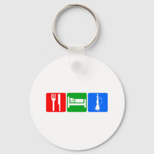 Eat,Sleep,Hookah Keychain