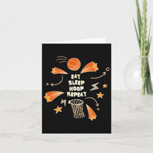 Eat Sleep Hoop Repeat Basketball  Card