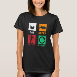Eat Sleep Hula Hoop Repeat Hula Hooping Fitness T-Shirt