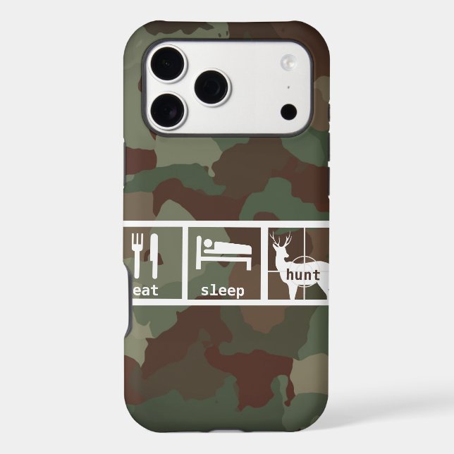 Eat Sleep Hunt iPhone Deer Stag Buck (Back)