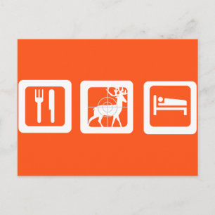 Eat Sleep Hunt Postcard