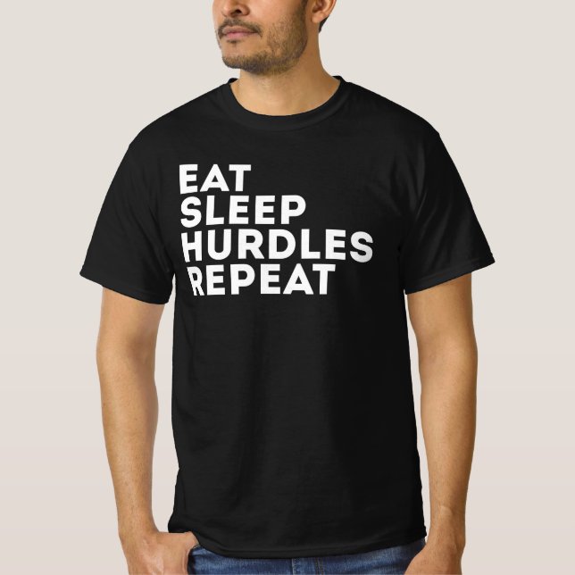 Eat Sleep Hurdles Repeat T-Shirt (Front)