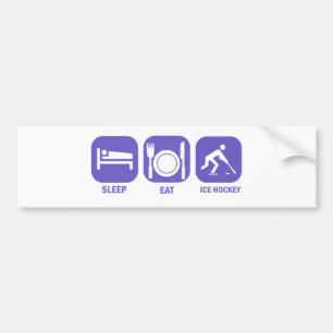 eat sleep ice hockey bumper sticker