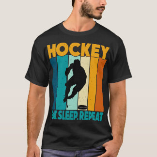 Eat Sleep Ice Hockey Repeat 6 T-Shirt