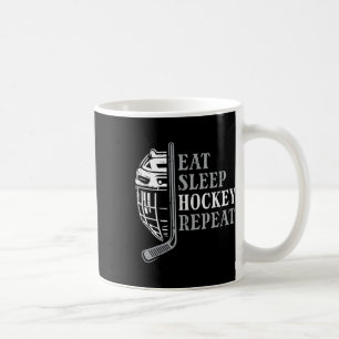 Eat Sleep Ice Hockey Repeat Funny Sport Player Men Coffee Mug