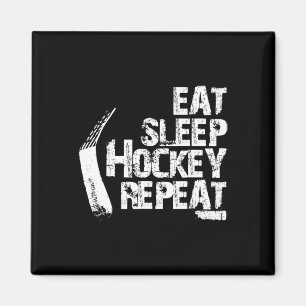 Eat Sleep Ice Hockey Repeat Vintage Gift  Magnet