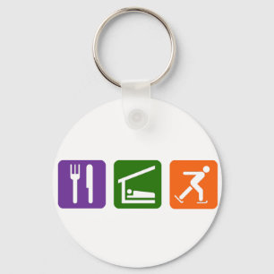 Eat Sleep Ice Skating Keychain