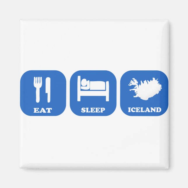 Eat Sleep Iceland Magnet (Front)
