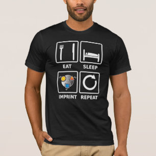 Eat, sleep, imprint, repeat dark fabric t-shirt M