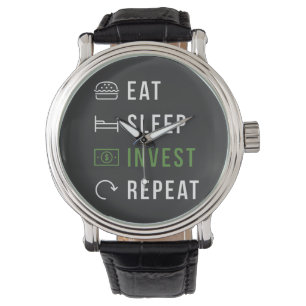EAT SLEEP INVEST REPEAT STOCK MARKET WATCH