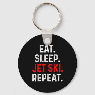 Eat sleep jet ski repeat water sports lake jet keychain