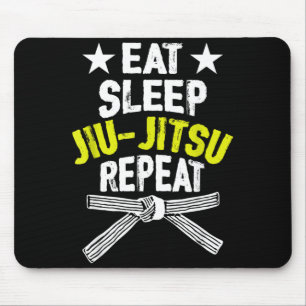 Eat Sleep Jiu-Jitsu Repeat Funny Brazilian BJJ Men Mouse Pad