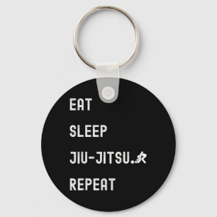 Eat sleep jiu-jitsu Repeat Keychain