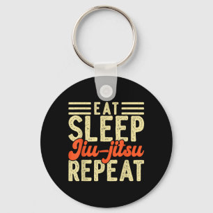 Eat Sleep Jiu-jitsu Repeat Men Women Brazilian Keychain