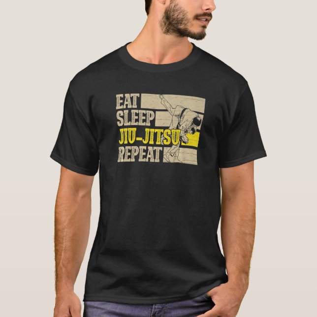 Eat Sleep Jiu Jitsu Repeat T-Shirt (Front)