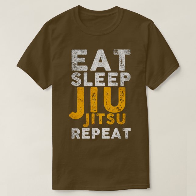 Eat Sleep Jiu Jitsu Repeat T-Shirt (Design Front)