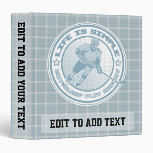 Eat Sleep Jouer Hockey Classeur personnalisable