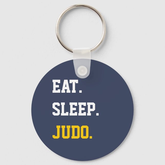 Eat Sleep judo Keychain (Front)