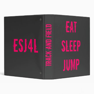 EAT SLEEP JUMP Purple and Grey Binder