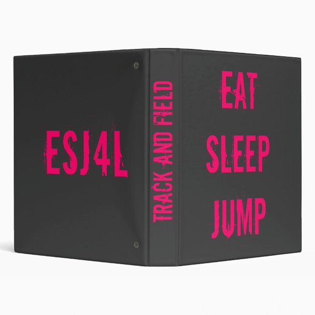 EAT SLEEP JUMP Purple and Grey Binder (Background)