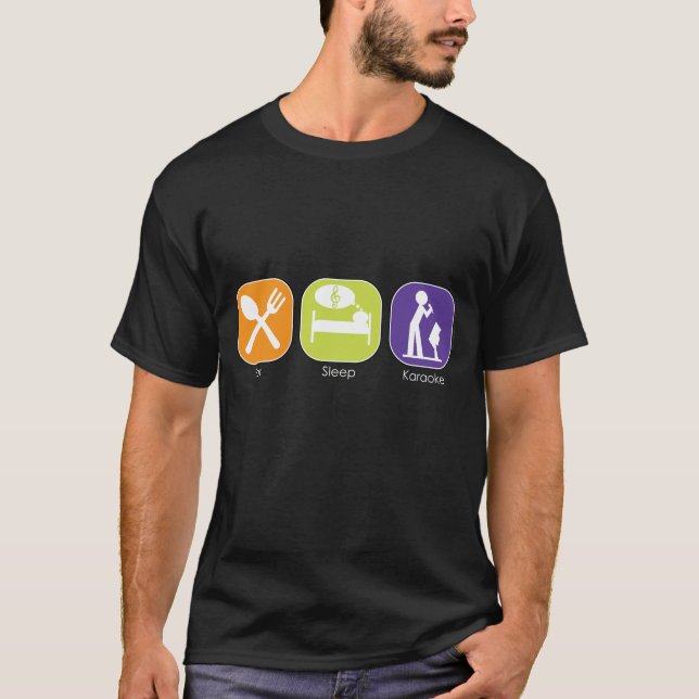 Eat Sleep Karaoke T-Shirt (Front)