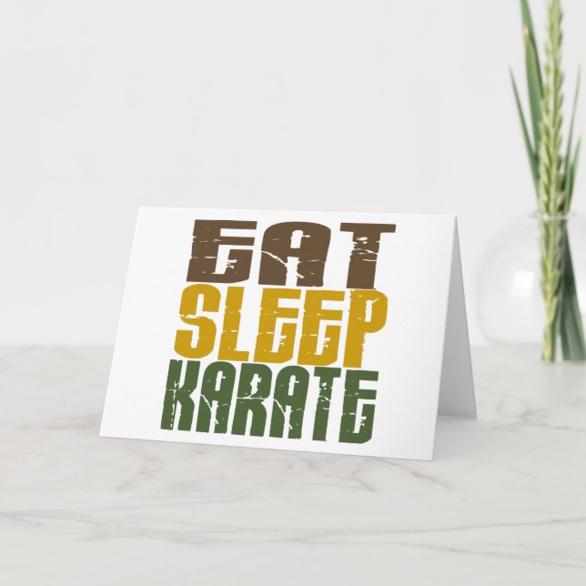 Eat Sleep Karate 1 Card (Front)