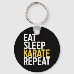 Eat Sleep Karate Repea Men Women Kids Karate Lover Keychain