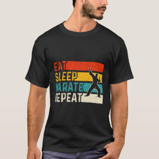 Eat Sleep Karate Repeat – Funny Retro Karate T-Shirt
