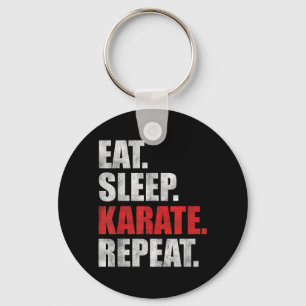Eat Sleep Karate Repeat Keychain