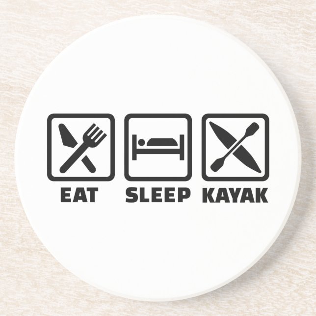 Eat Sleep Kayak Coaster (Front)