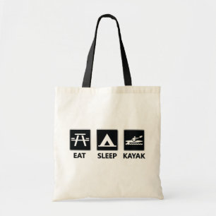 Eat Sleep Kayak Tote Bag