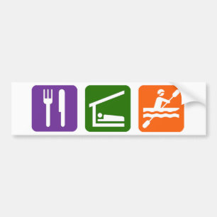 Eat Sleep Kayaking Bumper Sticker