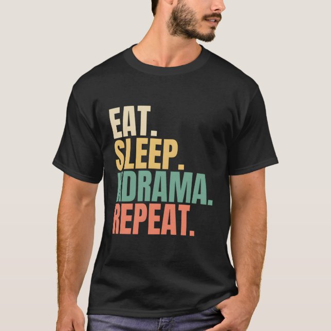 Eat Sleep Kdrama Repeat T-Shirt (Front)