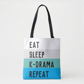 EAT SLEEP KDRAMA REPEAT TOTE BAG