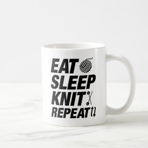 Eat Sleep Knit Repeat Coffee Mug