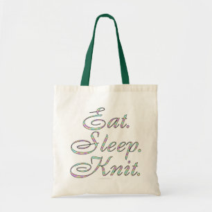 Eat. Sleep. Knit. (tote bag) Tote Bag