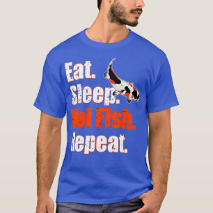 Eat Sleep Koi Fish Repeat Distressed Tancho T-Shirt